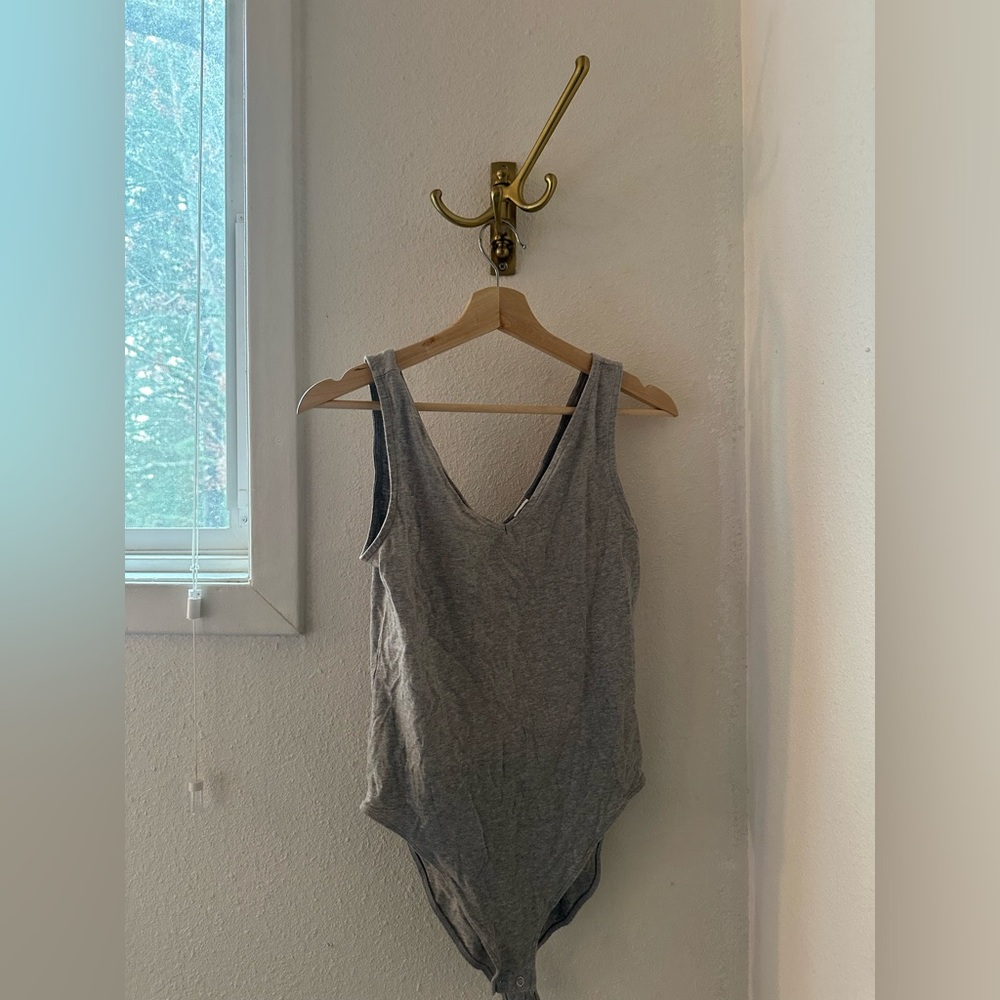 Gray Women's Sleeveless Bodysuit